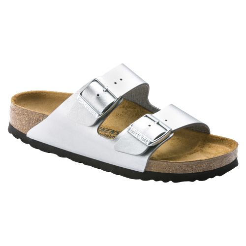 Sidabro spalvos moteriškos šlepetės Birkenstock 1012282 