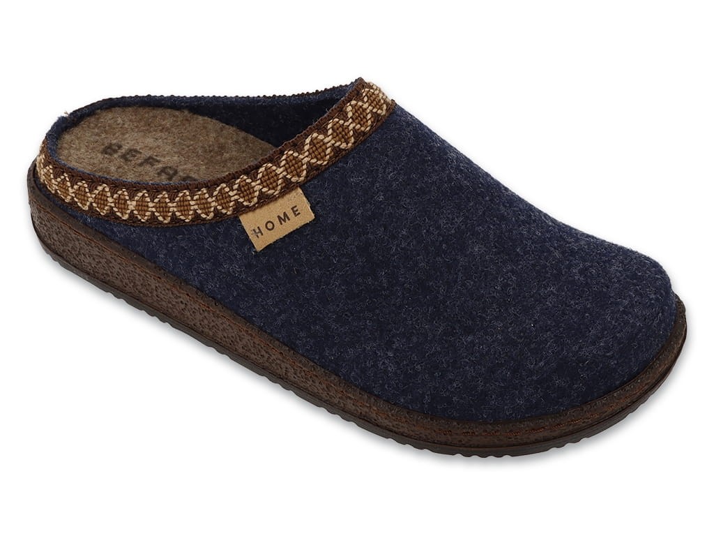 Tamsiai mėlynos spalvos moteriškos šlepetės BEFADO 155D181