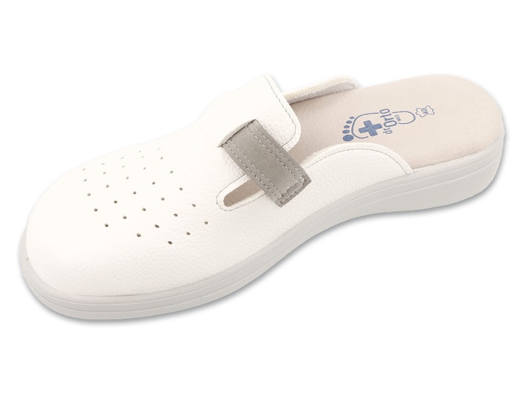 Baltos spalvos moteriškos šlepetės DR ORTO MED 177D001