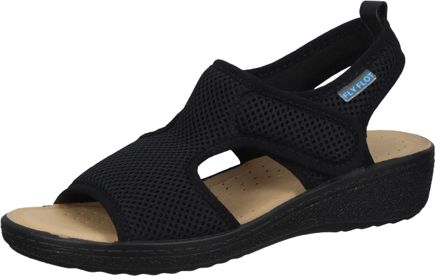 Juodos spalvos moteriškos basutės FlyFlot 320000-01