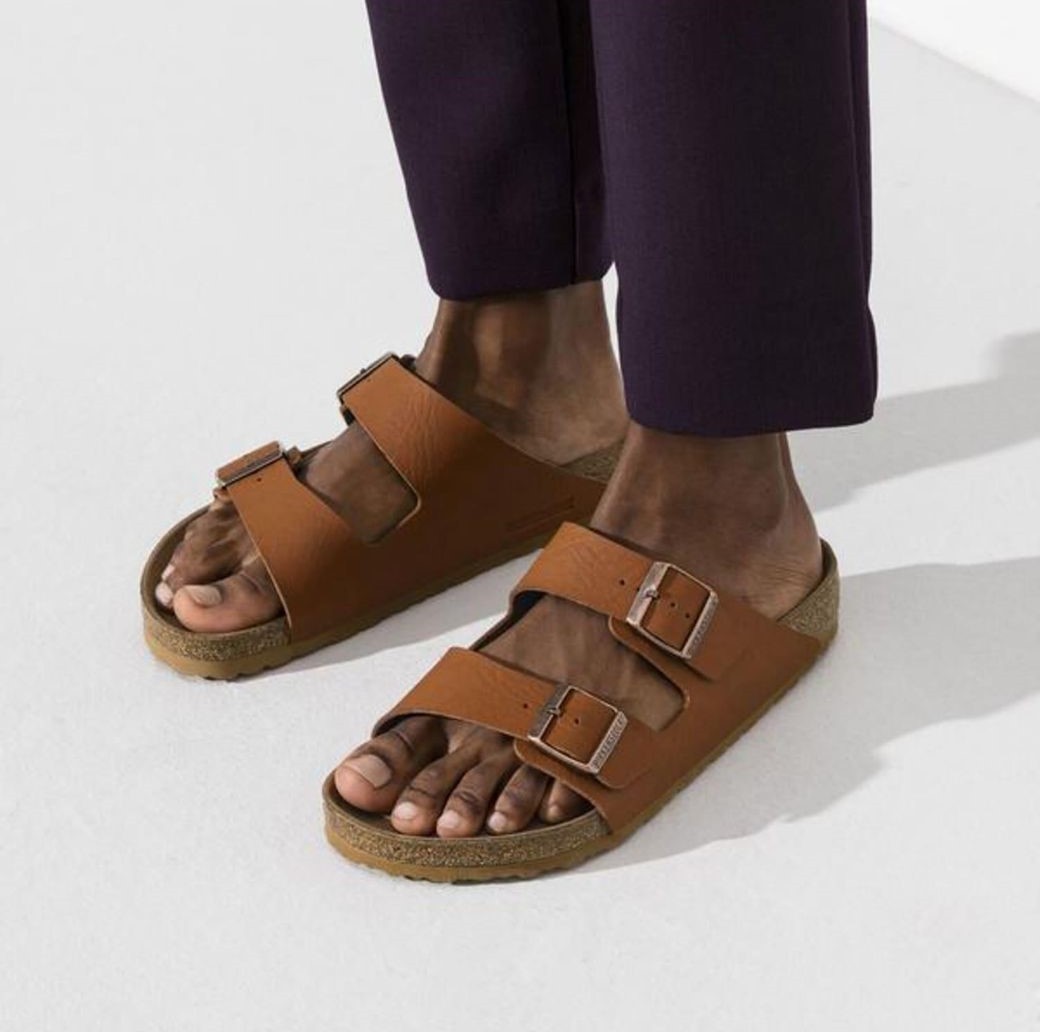 Rudos spalvos vyriškos šlepetės Birkenstock 1019067