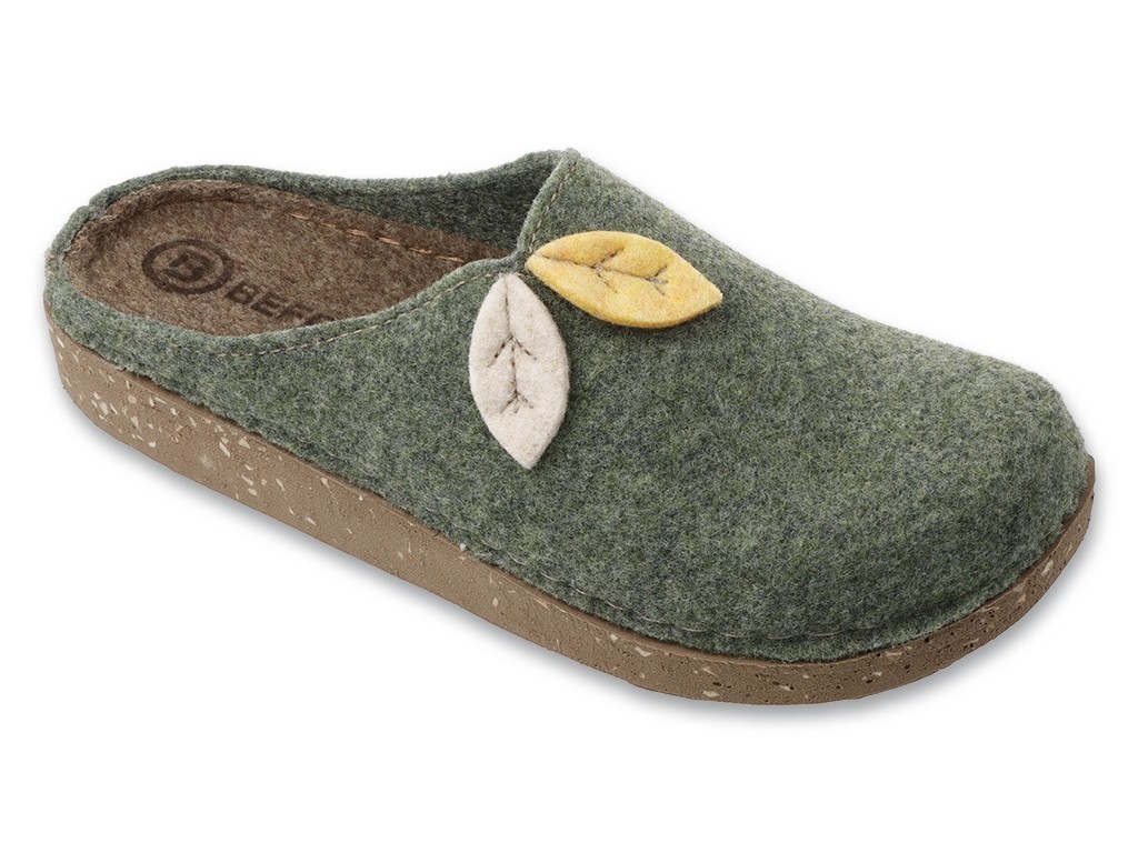 Žalios moteriškos šlepetės BEFADO HOME & GO 155D230