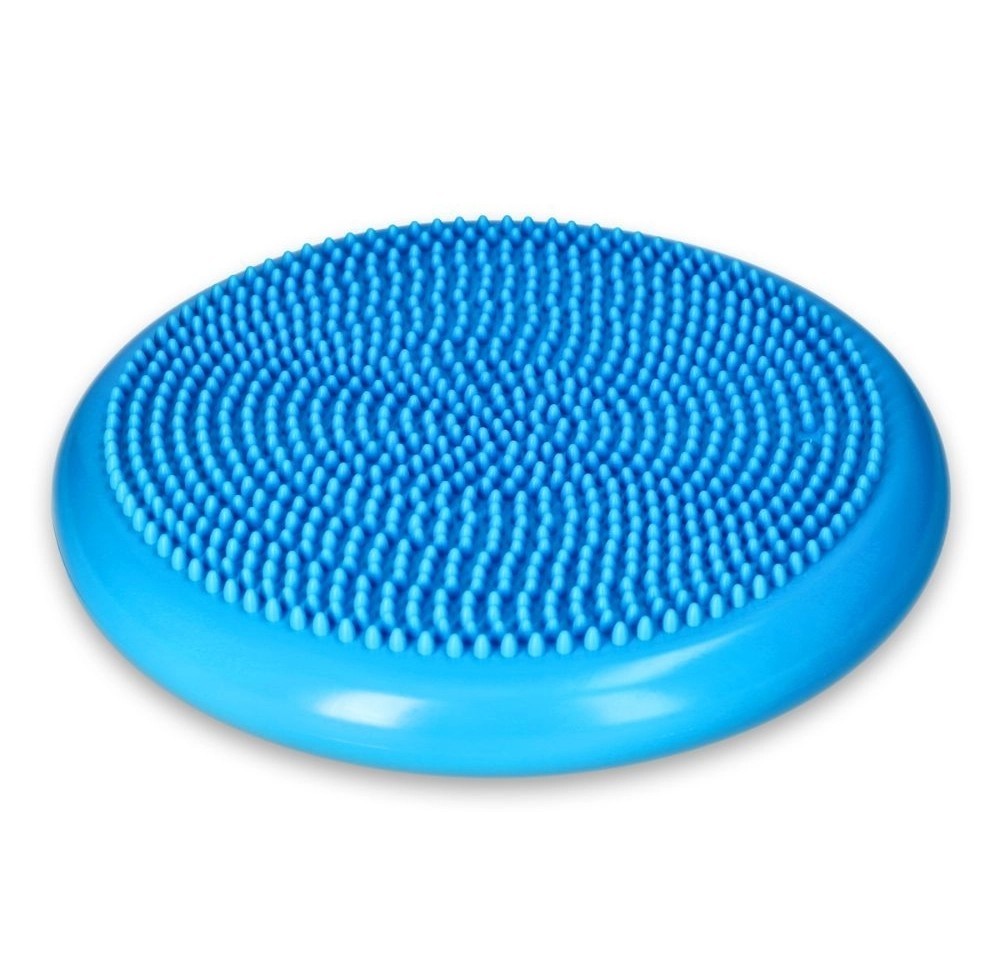 Mėlynos spalvos pusiausvyros pagalvė yellowDISK