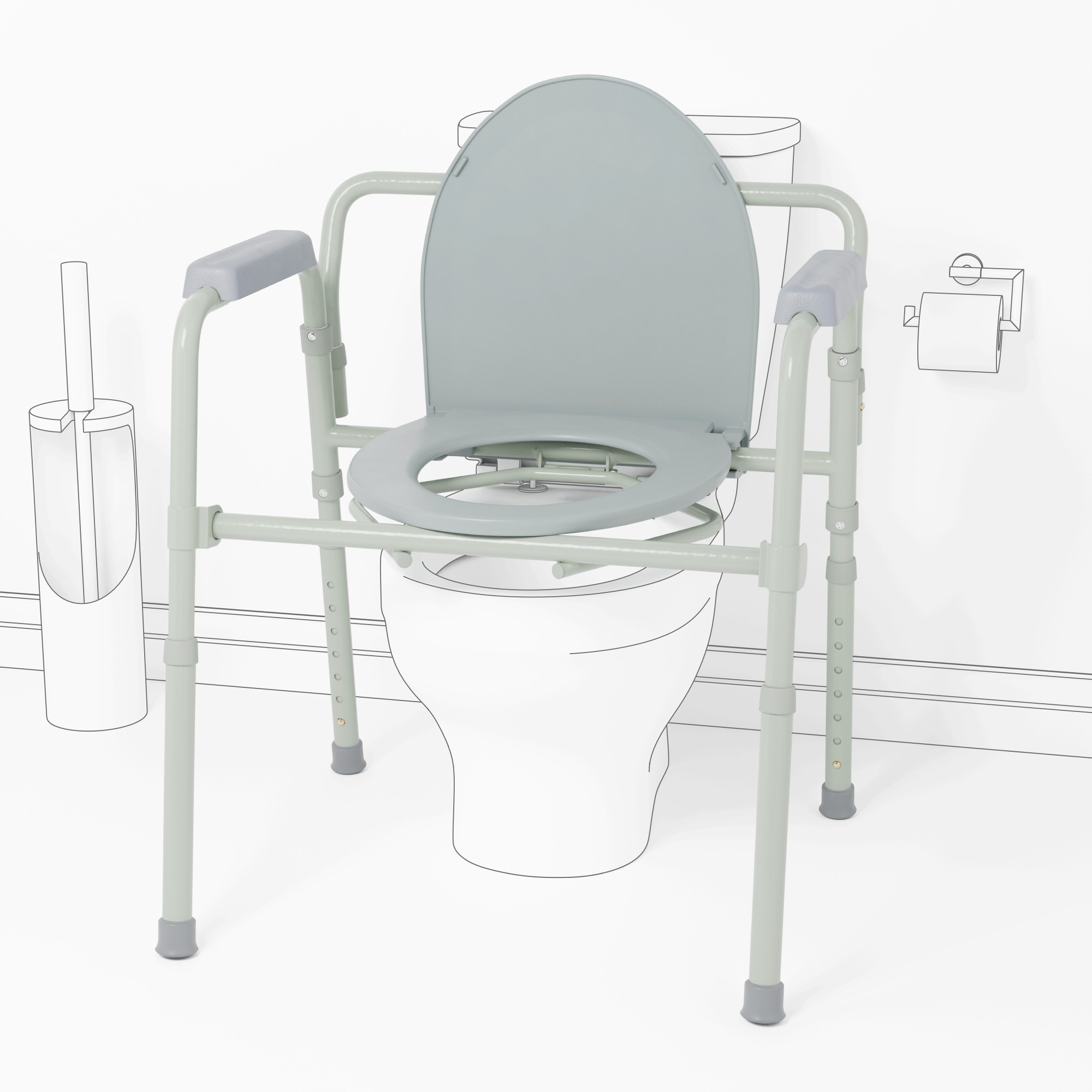 Suglaudžiama tualeto kėdė Kid-man 01-5205F