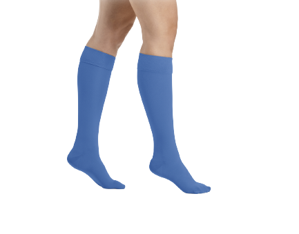 Mėlynos spalvos kompresinės kojinės iki kelių moterims MAGIC COLORS by Sigvaris
