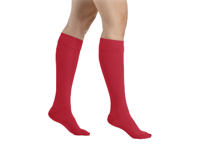 Raudonos spalvos 2 k.k. kojinės iki kelių moterims MAGIC COLORS by Sigvaris