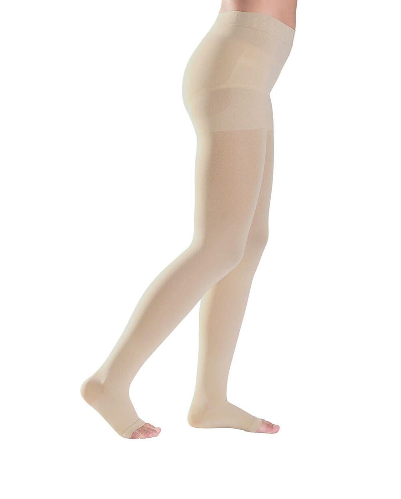 Kompresinės pėdkelnės su atvira pirštų dalimi SIGVARIS Style SEMITRANSPARENT, 1.k.k.