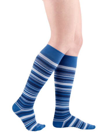Dryžuotos moteriškos kompresinės kojinės MICROFIBER SHADES by SIGVARIS