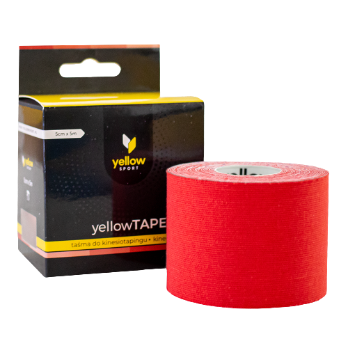 Raudonos spalvos kinezioteipas YellowTape 