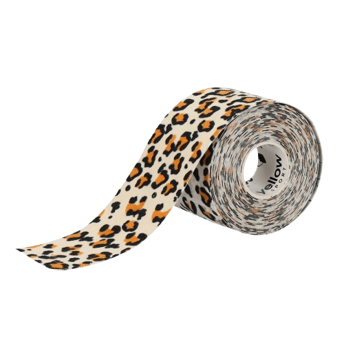 KinezioteipasYellowTAPE-leopardas, 5cm x 5cm