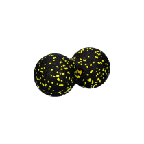 Juodos spalvos dvigubas masažo kamuoliukas YellowMassage