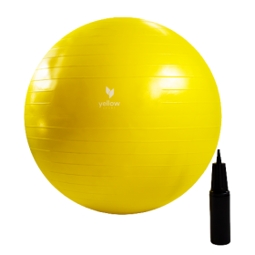 Geltonos spalvos kamuolys mankštai YellowGym Ø 75 cm